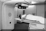 Photograph of a radiotherapy procedure